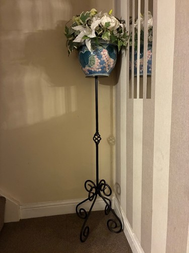 Wrought iron plant pot - plant, holder