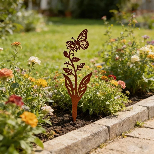 Wrought iron garden stake - pc,