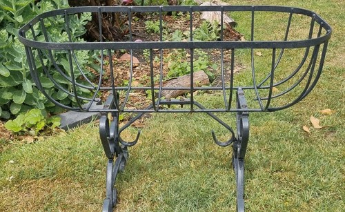 Wrought iron metal planter - wrought,