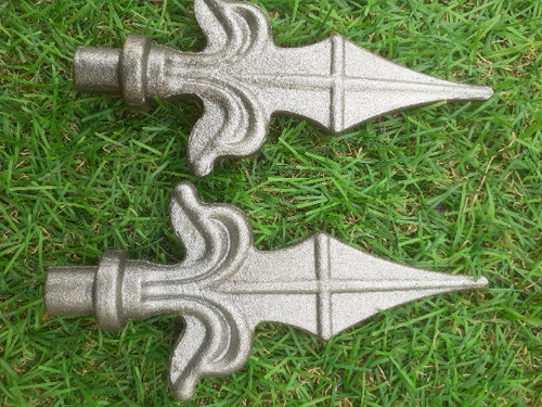 Wrought iron rail heads - 5,