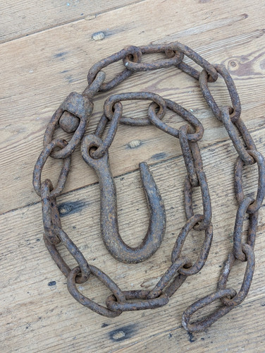 Antique wrought iron hook - wrought, &