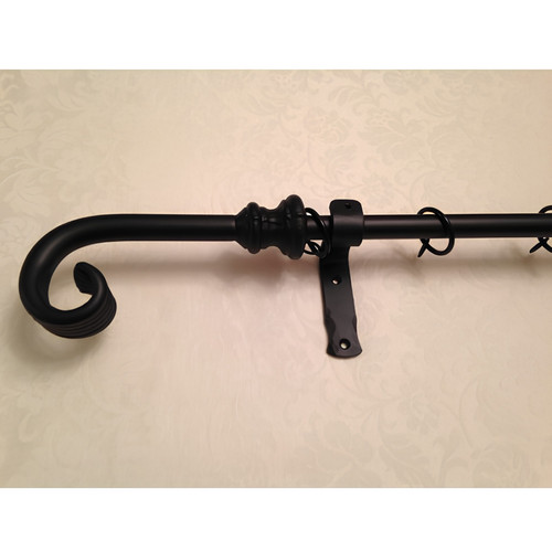 16mm wrought iron curtain pole - 16mm,