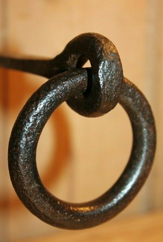 Antique wrought iron tethering - wrought,