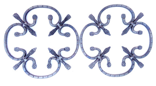 Wrought iron rosette s - x,