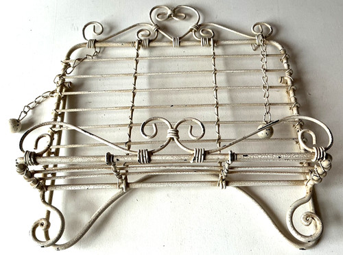 White wrought iron wall - iron,