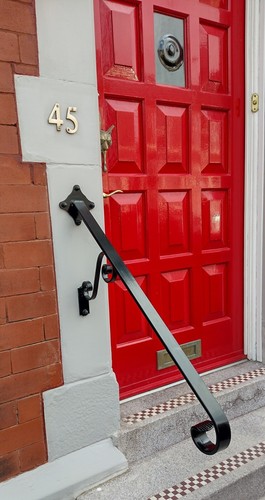 Wrought iron garden handrail - wrought,