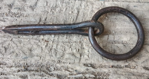 Antique wrought iron tethering - wrought,