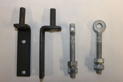 Wrought iron gate hinges - , with