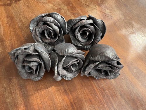 Hand forged wrought iron rose - hand-forged,